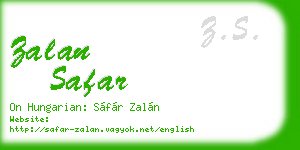 zalan safar business card